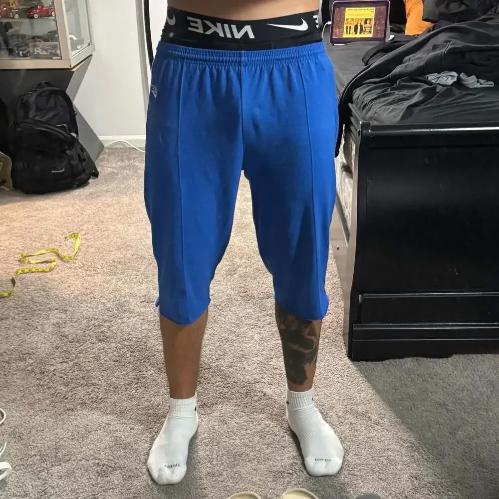 Vintage Nike Royal Blue Athletic Sweatshorts with Embroidered Logo